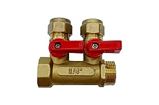 Коллектор для м/п труб PROFLINE 3/4x3/4x16x2 вых с кранами УТ-00036224