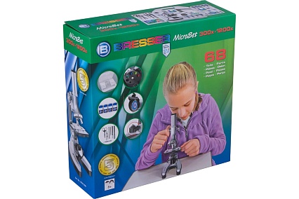 Микроскоп Bresser Junior Biotar 300x-1200x, в кейсе 70125