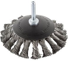 Кордщетка дисковая с хвостовиком для дрели 100 мм Rockforce RF-BCK104