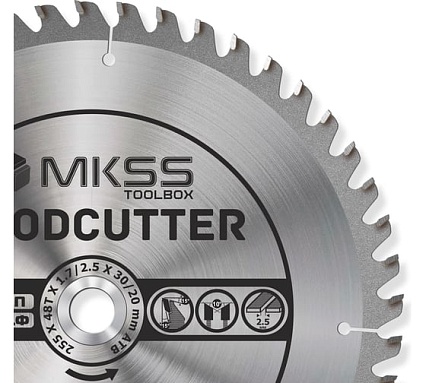 Диск пильный по дереву MKSS Toolbox Woodcutter WC2550 255x48Тх30/20 мм WC25504830