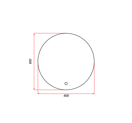 Зеркало ЗОВ 60x60 см с подсветкой ZD60