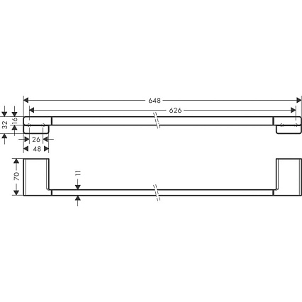 Полотенцедержатель Hansgrohe AddStoris 41747700 матовый белый