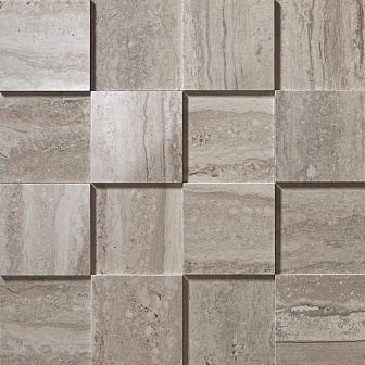 Мозаика Atlas Concorde Marvel Pro Travertino Silver Mosaico 3D 30x30 см, ADP9