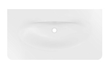 Раковина Vincea Caprise VCB-4CA100MWLG 100 см, Corian, белый матовый/светло-серый матовый