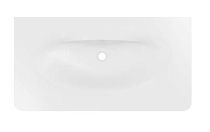Раковина Vincea Caprise VCB-4CA100MWLG 100 см, Corian, белый матовый/светло-серый матовый