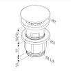 Донный клапан Am.Pm F0700P33 с переливом, белый