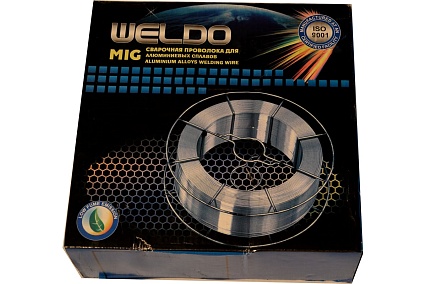 Проволока сварочная MIG AlMg-5 (ER5356) 1.0 мм, 2 кг, D200 WELDO X7600