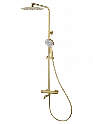 Душевая стойка Wonzon&Woghand Stick WW-88739903-BG термостат, брашированное золото