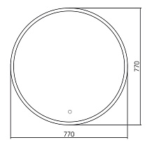 Зеркало Silver Mirrors Манхэттен 80x80 см с подсветкой, черный