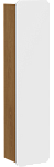 Шкаф пенал Aqwella Basic 35 см, дуб золотой/белый