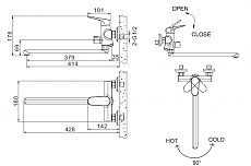 Смеситель универсальный Bravat Eler F6191238CP-01L-RUS хром