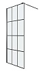 Душевая перегородка Niagara Eco NG-552-70BLACK 70x190 стекло с рисунком клетка, черный