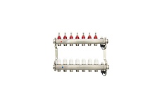 Коллекторная группа в сборе с расходомерами и термостатическими клапанами ONDO нерж сталь, 7 вых. OKGSET07