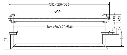 Полотенцесушитель электрический Margaroli Sereno 621540BBNIC 59x5 черный никель