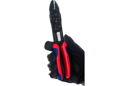 Пресс-клещи для резки и зачистки кабеля Knipex 3 гнезда KN-9722240SB