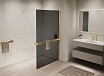 Душевая перегородка Vincea Walk-In VSW-1HR900CGG 90x200 матовое золото, тонированное