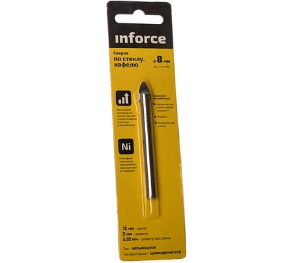 Сверло по стеклу/кафелю (8 мм) Inforce  11-01-083