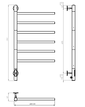 Полотенцесушитель электрический Vincea VTD-1S2CE 43x80 хром