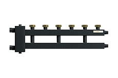 Коллектор Warme с гидрострелкой рядный на 4 контура с накидными гайками WKD.R.85F.3+1