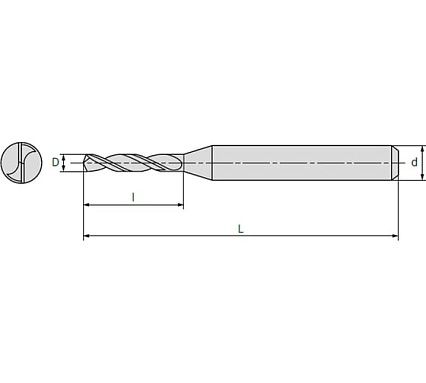 Сверло по металлу D10-5a-0115 AlTiN 1.15х10х38 мм, хв-к 3 мм АКСИС 00001801511