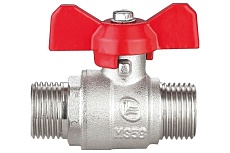 Шаровой Кран DOUBLE-LIN латунный резьбовой, бабочка НР/НР 3/4&quot; LL1036 (3/4&quot;)