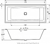 Акриловая ванна Riho Still Square Plug&Play 180x80 см R с монолитной панелью