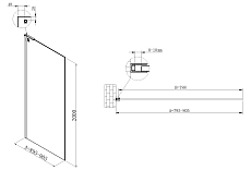 Душевая перегородка Vincea Walk-In VSW-7HA800CLB 80x200 черный матовый, прозрачное