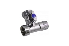 Шаровой кран для бытовых приборов СТМ 1/2х3/4х1/2&quot;, г/ш/ш, флажок, хром CA3H1234
