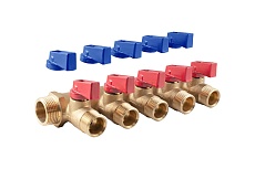 Коллектор с шаровыми кранами PROFACTOR в/н 3/4&quot; х 5 вых 1/2&quot;нар PF MV 264.5