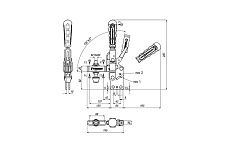 Прижим вертикальный со стопорной рукояткой KUKAMET B212-5-L