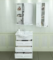 Мебель для ванной Санта Верона 60 см напольная 3 ящика, белый