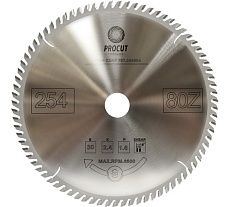 Диск торцовочный с тонким пропилом (254x30x2.4/1.6 мм; Z=80) PROCUT 797.2543080A