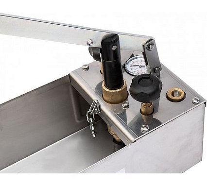Ручной опрессовщик Icomar INOX 60 бар, двухклапанный, нержавеющая сталь 00915.5