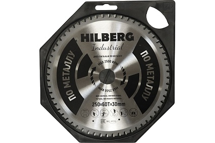 Диск пильный Industrial Металл (250х30 мм; 60Т) Hilberg HF250