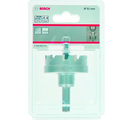 Коронка Precision for Sheet Metal с твердосплавными напайками 51 мм Bosch 2608594152