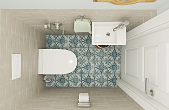 Дизайн-проект туалета "Скандинавские узоры".