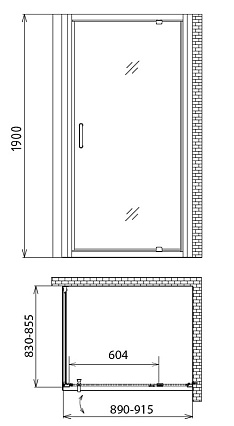 Душевой уголок Gemy Sunny Bay S28170-A85 90x85