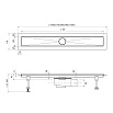 Трап для душа Timo Drain System 800 DS230208/17 80 см, вставка Plate, матовое золото