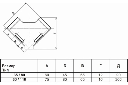 Прямоугольные тиски PROMA 35/80 25001500
