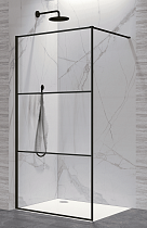 Душевая перегородка RGW Walk In WA-09B 100x200 черный, Ribbed 06100910-224