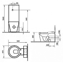 Чаша для унитаза Duravit Starck-1 0233090064