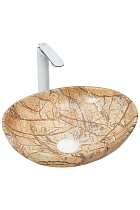 Раковина WeltWasser Elbach 3078 M818 41 см мрамор бежевый/коричневый