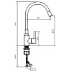 Смеситель для кухни Dorff Logic D3007633 с гибким изливом, белый/хром