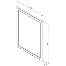 Зеркало Aquanet Ирис 60x80 см с подсветкой, антипар 00316650