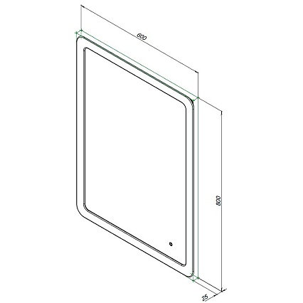 Зеркало Aquanet Ирис 60x80 см с подсветкой, антипар 00316650