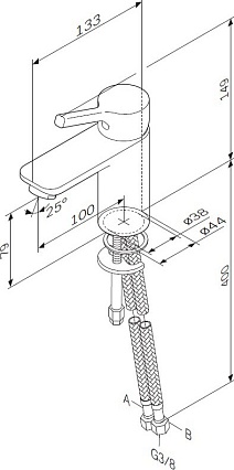 Смеситель для раковины AM.PM X-Joy F85B02100, хром