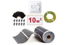 Плёночный электрический тёплый пол ТеплоСофт 10м.кв. с терморегулятором плёнка 10м.кв.