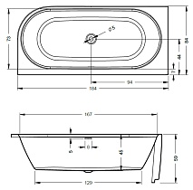 Акриловая ванна Riho Desire Corner 184x84 см R белый