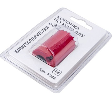Коронка по металлу 32 мм, bi-metall, блистер Спец 3982