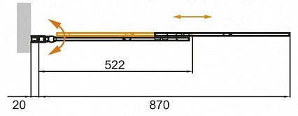 Шторка для ванны Cezares Slider SLIDER-A-VF-11-90/145-C-Cr 90x145 прозрачная